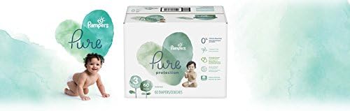 Pampers Pure Protection Baby Diapers, Size 2 (12-18 lbs), 120 Count, Up to 100% Leakproof, Premium Plant-Based Skin Protection, Hypoallergenic Soft Diapers