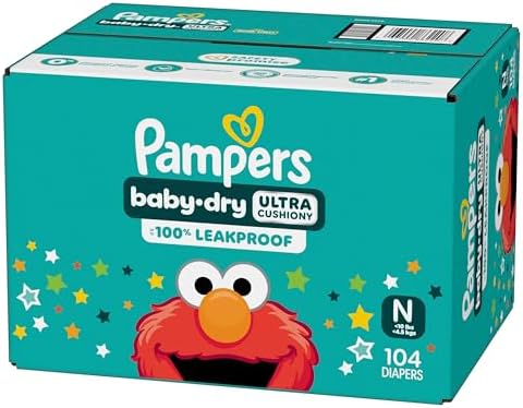 Pampers Diapers - Baby Dry - Size 1, 44 Count, Absorbent Disposable Infant Diaper (Packaging May Vary)