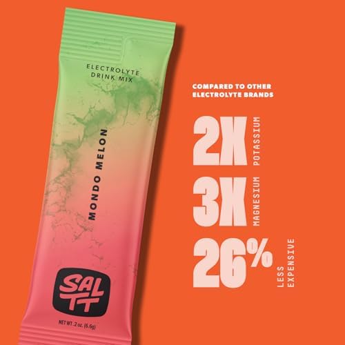 Keto Chow SALTT Electrolytes Powder Packets, Booyah Berry (30 Hydration Packets) - Magnesium, Potassium, Sodium, Trace Minerals - Vegan, Sugar Free, Gluten Free - Travel Essentials - Made in USA