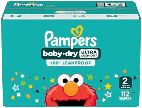 Pampers Diapers - Baby Dry - Size 1, 44 Count, Absorbent Disposable Infant Diaper (Packaging May Vary)