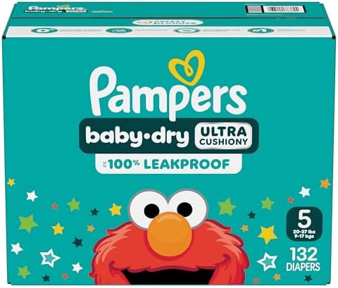 Pampers Diapers - Baby Dry - Size 1, 44 Count, Absorbent Disposable Infant Diaper (Packaging May Vary)
