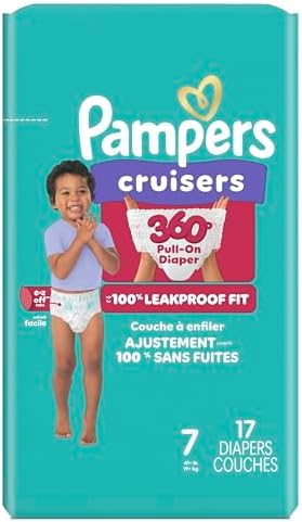 Pampers Diapers - Cruisers 360 - Size 4, 144 Count, Babyproof up to 100% Leakproof Pull-On Diaper