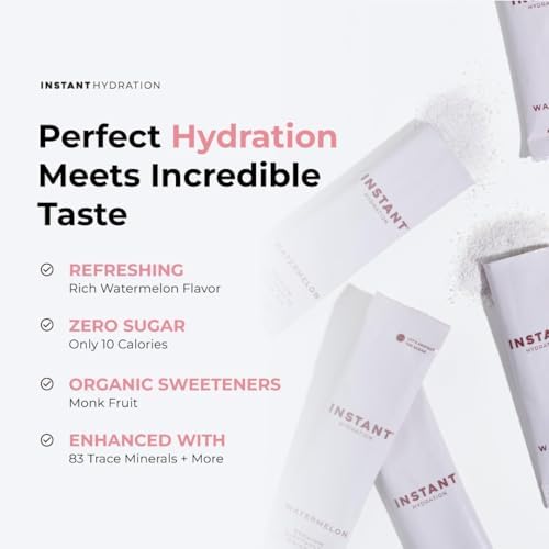 Instant Hydration Electrolytes Powder Packets - Raspberry Electrolyte Drink Mix - Zero Sugar - Keto, Vegan, Gluten-Free, Non-GMO - Boost Recovery, Brain Health, Muscle & Tissue Support- 30 Sticks