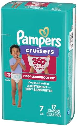 Pampers Diapers - Cruisers 360 - Size 4, 144 Count, Babyproof up to 100% Leakproof Pull-On Diaper