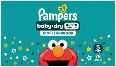 Pampers Diapers - Baby Dry - Size 1, 44 Count, Absorbent Disposable Infant Diaper (Packaging May Vary)