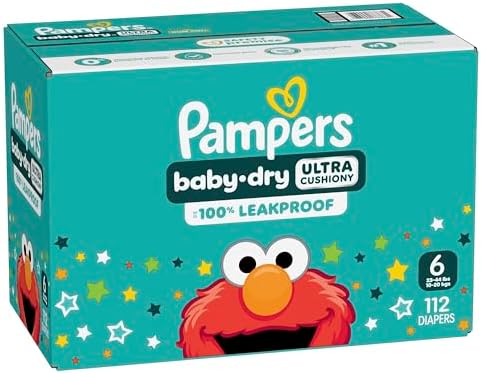 Pampers Diapers - Baby Dry - Size 1, 44 Count, Absorbent Disposable Infant Diaper (Packaging May Vary)