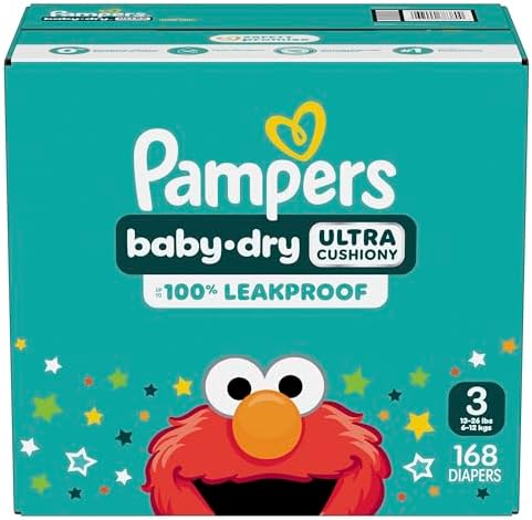 Pampers Diapers - Baby Dry - Size 1, 44 Count, Absorbent Disposable Infant Diaper (Packaging May Vary)