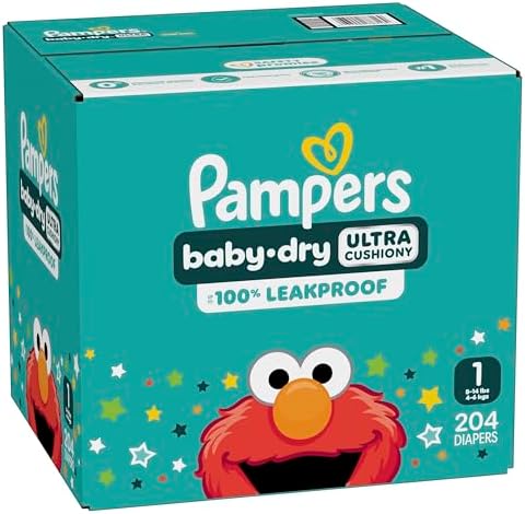 Pampers Diapers - Baby Dry - Size 1, 44 Count, Absorbent Disposable Infant Diaper (Packaging May Vary)