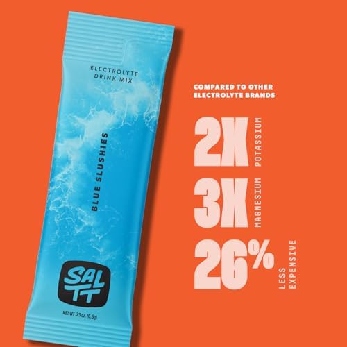 Keto Chow SALTT Electrolytes Powder Packets, Booyah Berry (30 Hydration Packets) - Magnesium, Potassium, Sodium, Trace Minerals - Vegan, Sugar Free, Gluten Free - Travel Essentials - Made in USA