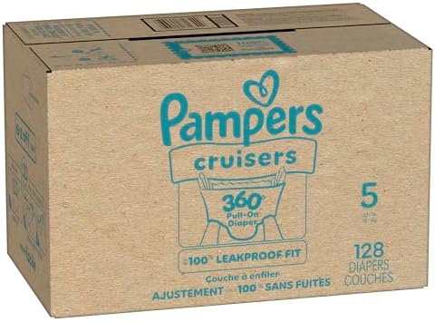 Pampers Diapers - Cruisers 360 - Size 4, 144 Count, Babyproof up to 100% Leakproof Pull-On Diaper