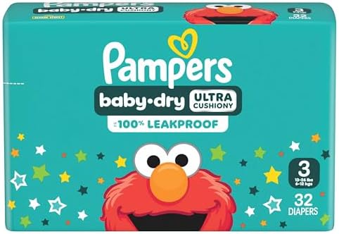 Pampers Diapers - Baby Dry - Size 1, 44 Count, Absorbent Disposable Infant Diaper (Packaging May Vary)