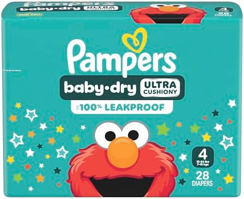 Pampers Diapers - Baby Dry - Size 1, 44 Count, Absorbent Disposable Infant Diaper (Packaging May Vary)