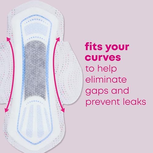 U by Kotex Balance Ultra Thin Pads with Wings, Heavy Absorbency, 46 Count (Packaging May Vary)