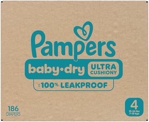 Pampers Diapers - Baby Dry - Size 1, 44 Count, Absorbent Disposable Infant Diaper (Packaging May Vary)