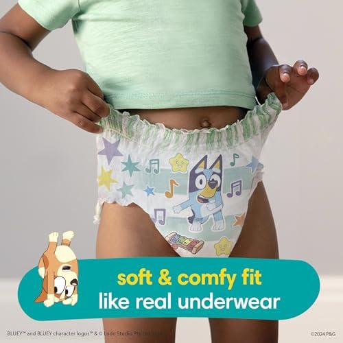 Pampers Training Pants - Easy Ups Boys & Girls Bluey - Size 2T-3T, 140 Count, Children's Potty Underwear (Packaging May Vary)