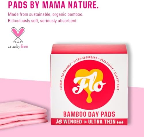 FLO - Organic Bamboo Pads, Day & Night Combo Pack, 15 Count
