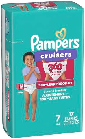 Pampers Diapers - Cruisers 360 - Size 4, 144 Count, Babyproof up to 100% Leakproof Pull-On Diaper
