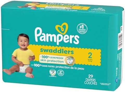 Pampers Baby Diapers - Swaddlers - Size 0, 84 Count, Ultra Absorbent Disposable Newborn Diaper