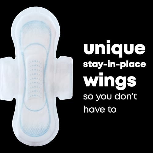 U by Kotex Ultra Thin Pads, Clean & Secure, Heavy Absorbency, 56 Count (Packaging May Vary)
