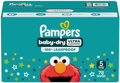 Pampers Diapers - Baby Dry - Size 1, 44 Count, Absorbent Disposable Infant Diaper (Packaging May Vary)