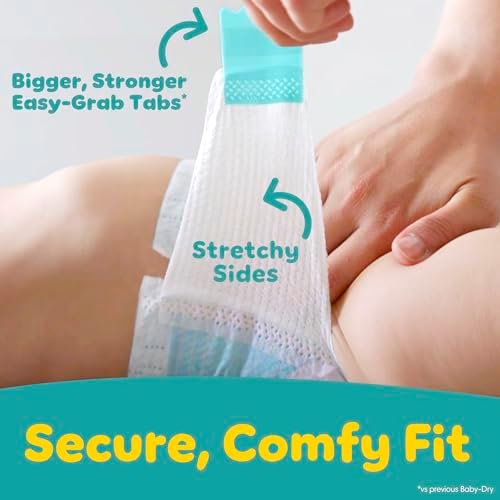 Pampers Diapers - Baby Dry - Size 1, 44 Count, Absorbent Disposable Infant Diaper (Packaging May Vary)