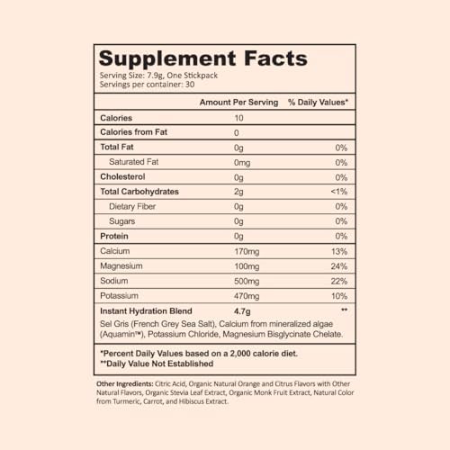 Instant Hydration Electrolytes Powder Packets - Raspberry Electrolyte Drink Mix - Zero Sugar - Keto, Vegan, Gluten-Free, Non-GMO - Boost Recovery, Brain Health, Muscle & Tissue Support- 30 Sticks