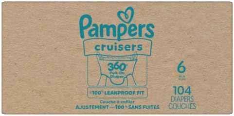 Pampers Diapers - Cruisers 360 - Size 4, 144 Count, Babyproof up to 100% Leakproof Pull-On Diaper