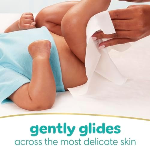 Pampers Baby Wipes, Sensitive, Water Based Wipe, Clinically Proven, Hypoallergenic, and Unscented for Babies, 336 Wipes Total (4 Flip-Top Packs)