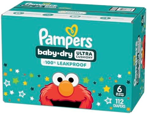 Pampers Diapers - Baby Dry - Size 1, 44 Count, Absorbent Disposable Infant Diaper (Packaging May Vary)