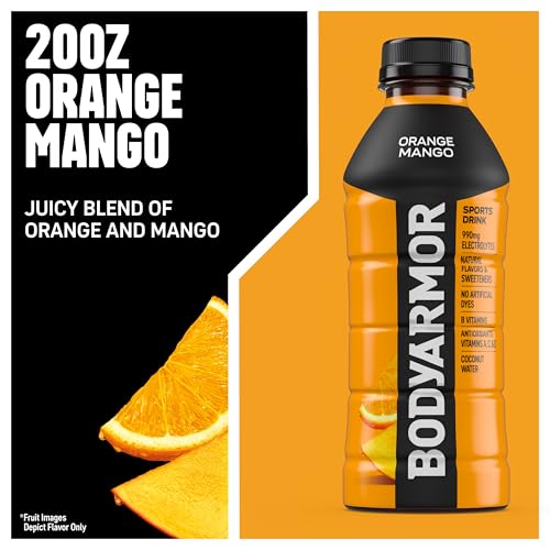 BODYARMOR Sports Drink Sports Beverage, Blue Raspberry, Natural Flavors With Vitamins, Potassium-Packed Electrolytes, No Preservatives, Perfect For Athletes, 12 ounce (Pack of 8)