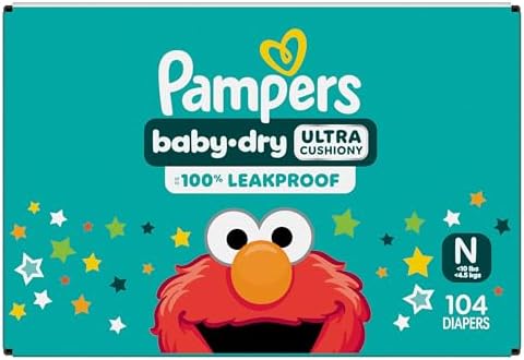Pampers Diapers - Baby Dry - Size 1, 44 Count, Absorbent Disposable Infant Diaper (Packaging May Vary)