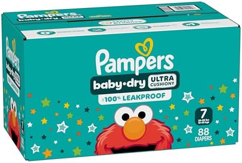 Pampers Diapers - Baby Dry - Size 1, 44 Count, Absorbent Disposable Infant Diaper (Packaging May Vary)