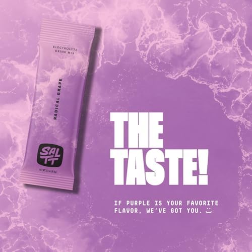 Keto Chow SALTT Electrolytes Powder Packets, Booyah Berry (30 Hydration Packets) - Magnesium, Potassium, Sodium, Trace Minerals - Vegan, Sugar Free, Gluten Free - Travel Essentials - Made in USA