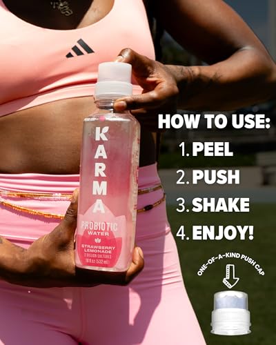 Karma Energy Drink – 12 Pack, Blueberry Watermelon Caffeinated Water with Cognizin® Nootropics, Vitamins & Immune Support, Low Calorie