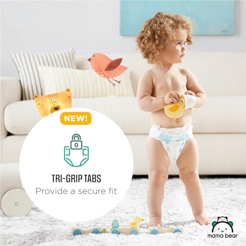 Amazon Brand - Mama Bear Gentle Touch Diapers, Size 1, 200 Count (4 packs of 50)
