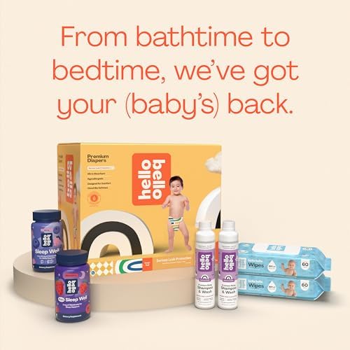 Hello Bello Premium Baby Diapers Size Newborn, 32 Count of Disposable, Extra-Absorbent, Hypoallergenic Baby Diapers with Snug and Comfort Fit, Alphabet Soup