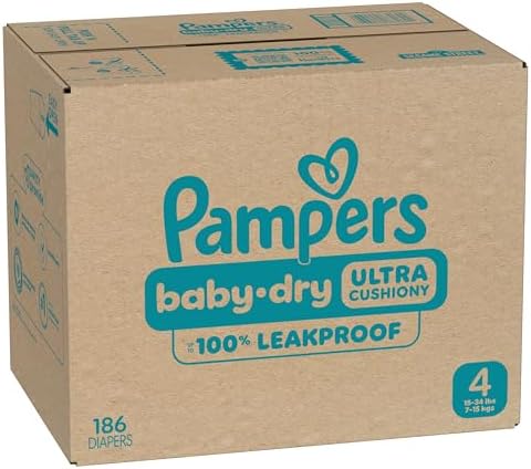 Pampers Diapers - Baby Dry - Size 1, 44 Count, Absorbent Disposable Infant Diaper (Packaging May Vary)