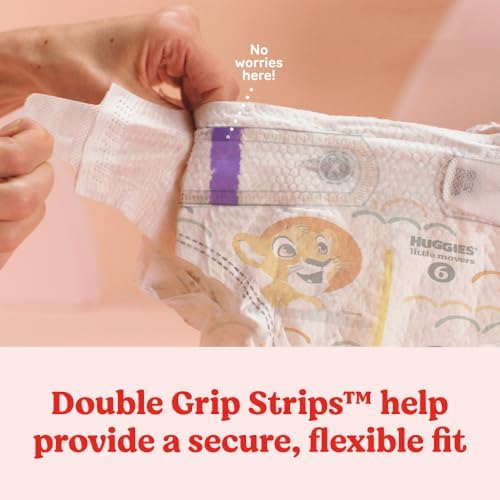 Huggies Size 4 Diapers, Little Movers Baby Diapers, Size 4 (22-37 lbs), 22 Count, Packaging May Vary