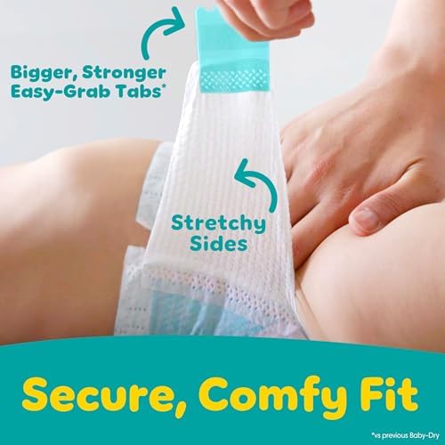 Pampers Diapers - Baby Dry - Size 1, 44 Count, Absorbent Disposable Infant Diaper (Packaging May Vary)