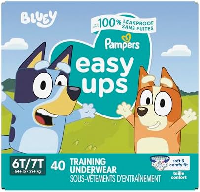 Pampers Training Pants - Easy Ups Boys & Girls Bluey - Size 2T-3T, 140 Count, Children's Potty Underwear (Packaging May Vary)