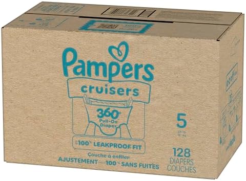Pampers Diapers - Cruisers 360 - Size 4, 144 Count, Babyproof up to 100% Leakproof Pull-On Diaper