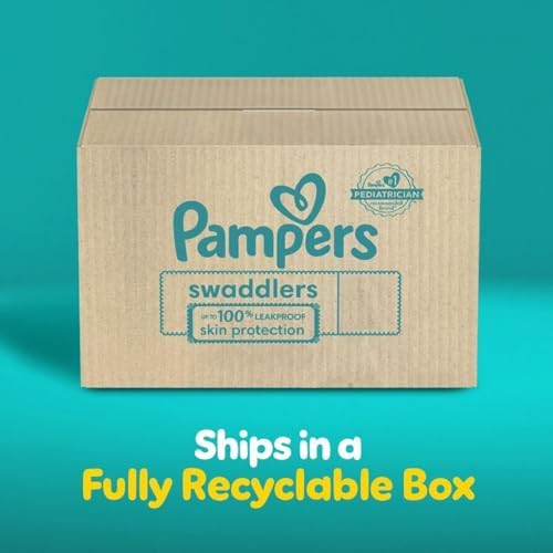 Pampers Baby Diapers - Swaddlers - Size 0, 84 Count, Ultra Absorbent Disposable Newborn Diaper