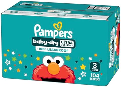 Pampers Diapers - Baby Dry - Size 1, 44 Count, Absorbent Disposable Infant Diaper (Packaging May Vary)