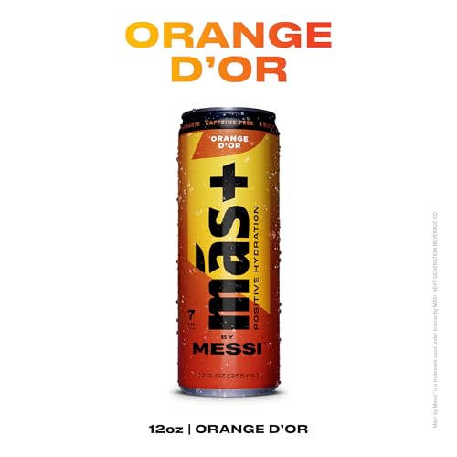 Más+ By Messi 19.2oz Miami Punch Sports Drink & Hydration Beverage, Natural Flavors with Vitamins and Electrolytes, No Artificial Sweeteners or Colors, 12-pack