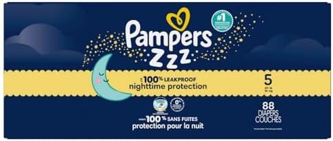 Pampers ZZZ Overnight Diapers, Size 4 (22-37 lbs), 58 Count, Nighttime Protection Disposable Baby Diaper, Night Time Leak and Skin Protection
