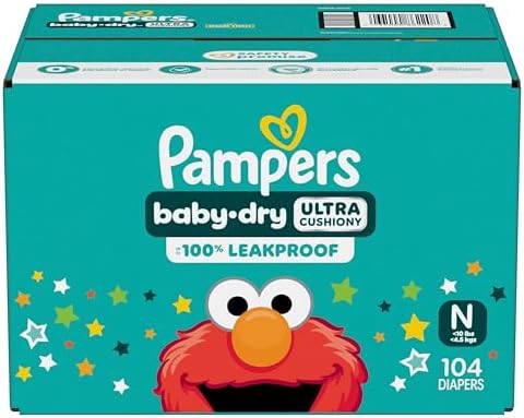 Pampers Diapers - Baby Dry - Size 1, 44 Count, Absorbent Disposable Infant Diaper (Packaging May Vary)