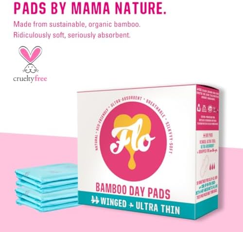 FLO - Organic Bamboo Pads, Day & Night Combo Pack, 15 Count