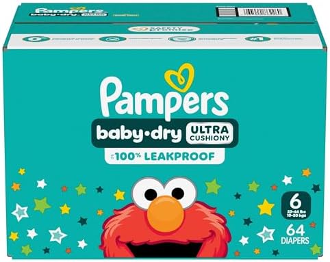 Pampers Diapers - Baby Dry - Size 1, 44 Count, Absorbent Disposable Infant Diaper (Packaging May Vary)