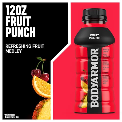 BODYARMOR Sports Drink Sports Beverage, Blue Raspberry, Natural Flavors With Vitamins, Potassium-Packed Electrolytes, No Preservatives, Perfect For Athletes, 12 ounce (Pack of 8)