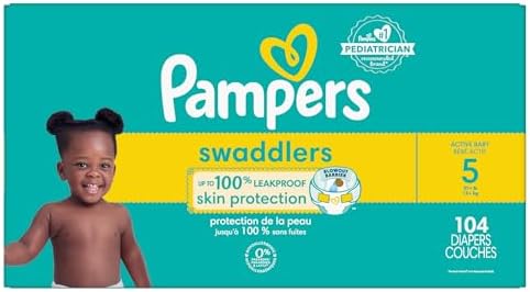 Pampers Baby Diapers - Swaddlers - Size 0, 84 Count, Ultra Absorbent Disposable Newborn Diaper